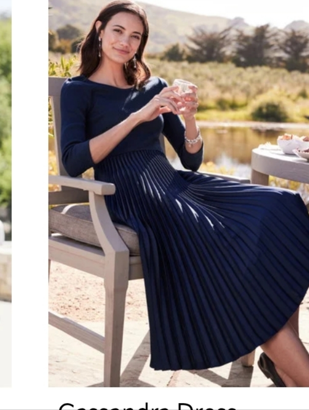 Soft Surroundings Navy Blue Cassandra Dress NWT Small